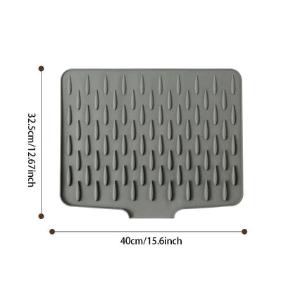 Tapis égouttoir à vaisselle en silicone à séchage rapide