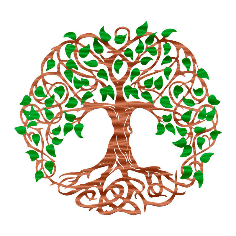 Décoration d'arbre en métal inspirée par la nature