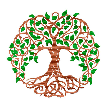 Décoration d'arbre en métal inspirée par la nature