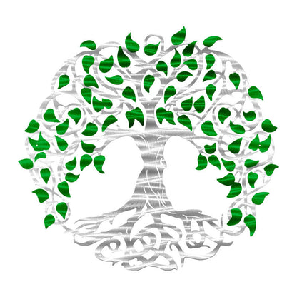 Décoration d'arbre en métal inspirée par la nature