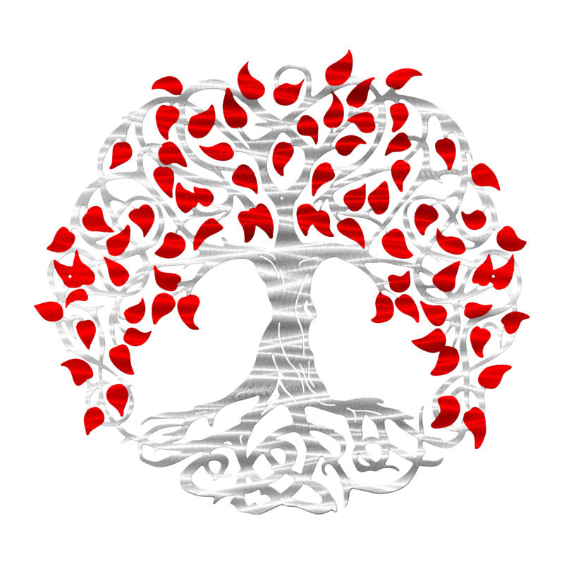 Décoration d'arbre en métal inspirée par la nature