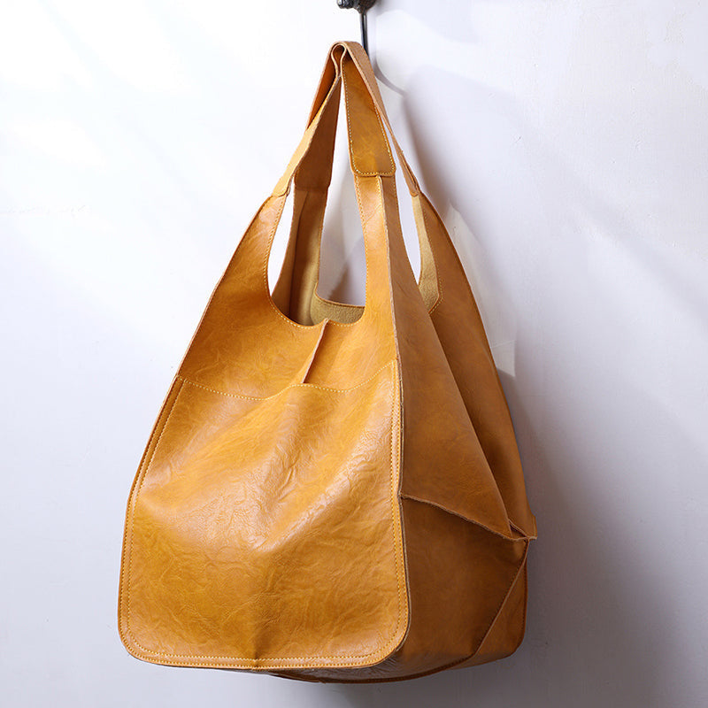 Large Genuine Leather Tote Handbag - Halri