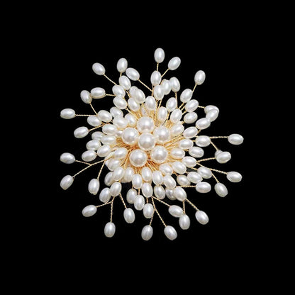 Broche de perles de luxe faite à la main pour femme 
