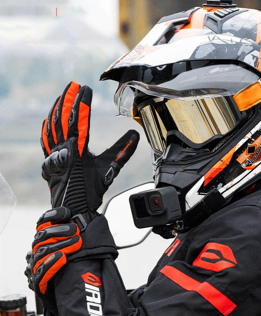 Warm Waterproof Motorcycle Winter Gloves with Thermal Insulation - Halri