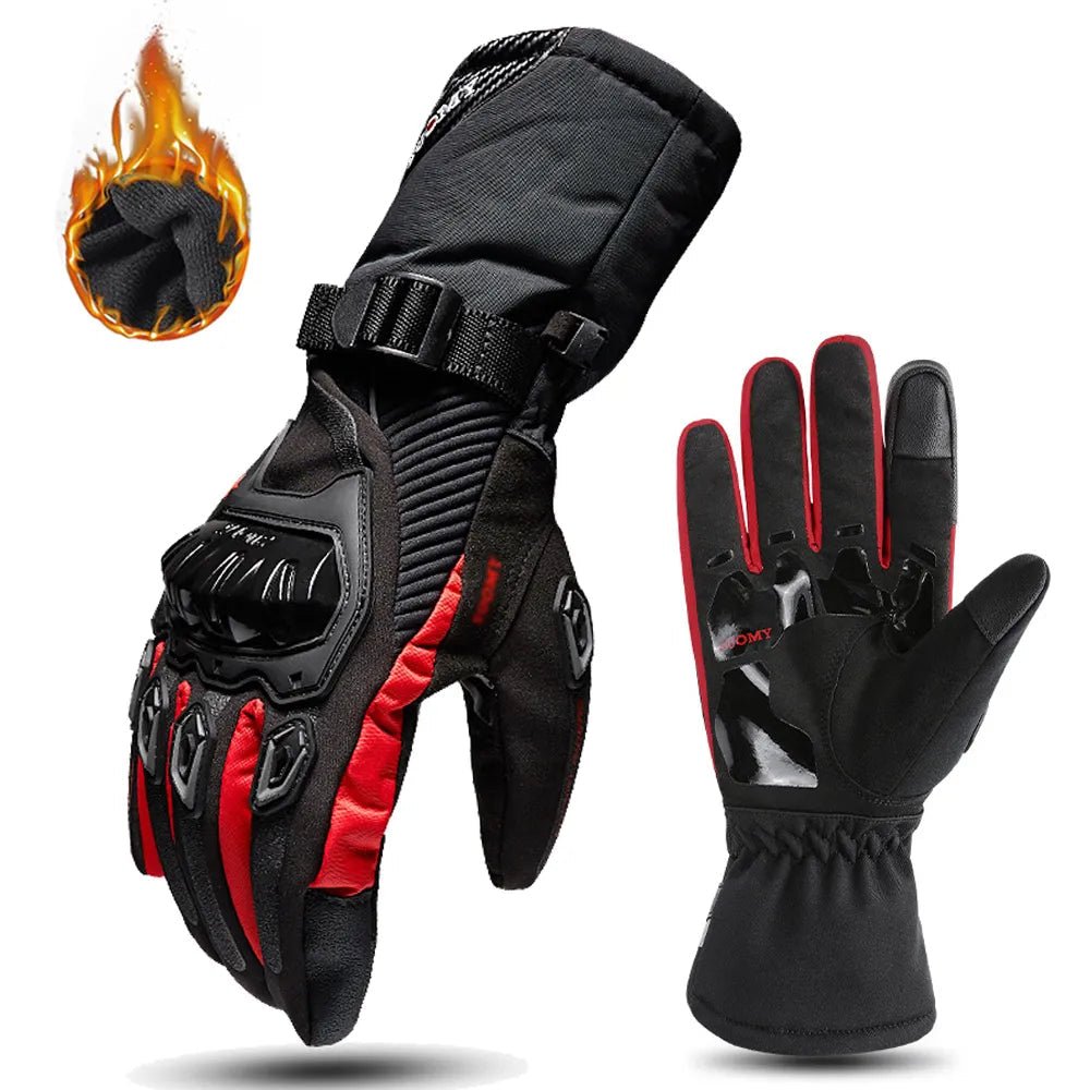 Gants d'hiver chauds et imperméables pour moto, avec isolation thermique.