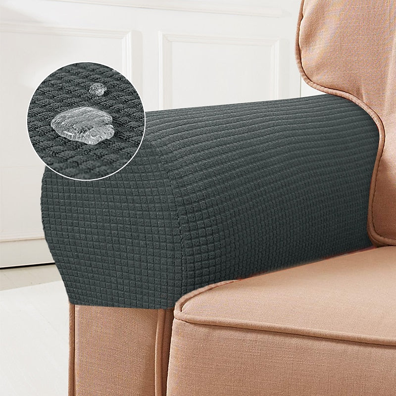 Housses extensibles pour accoudoirs de chaise - Lot de 2, rouges