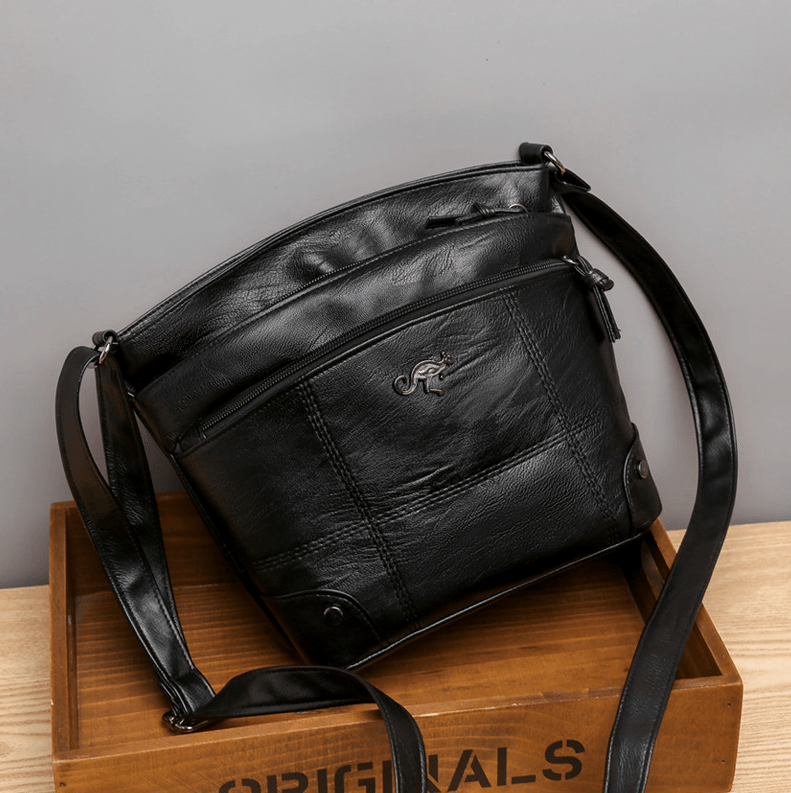 Sac bandoulière classique en cuir vieilli