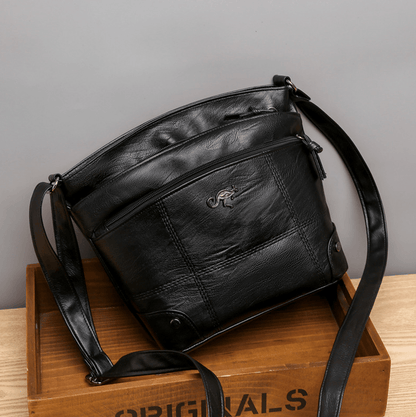 Sac bandoulière classique en cuir vieilli