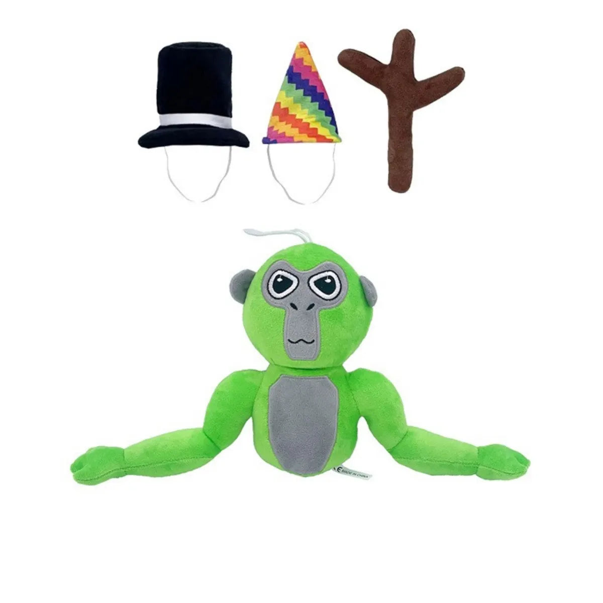 Peluche singe amusante et colorée