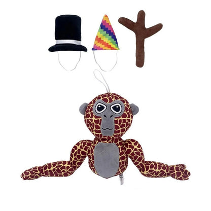 Peluche singe amusante et colorée