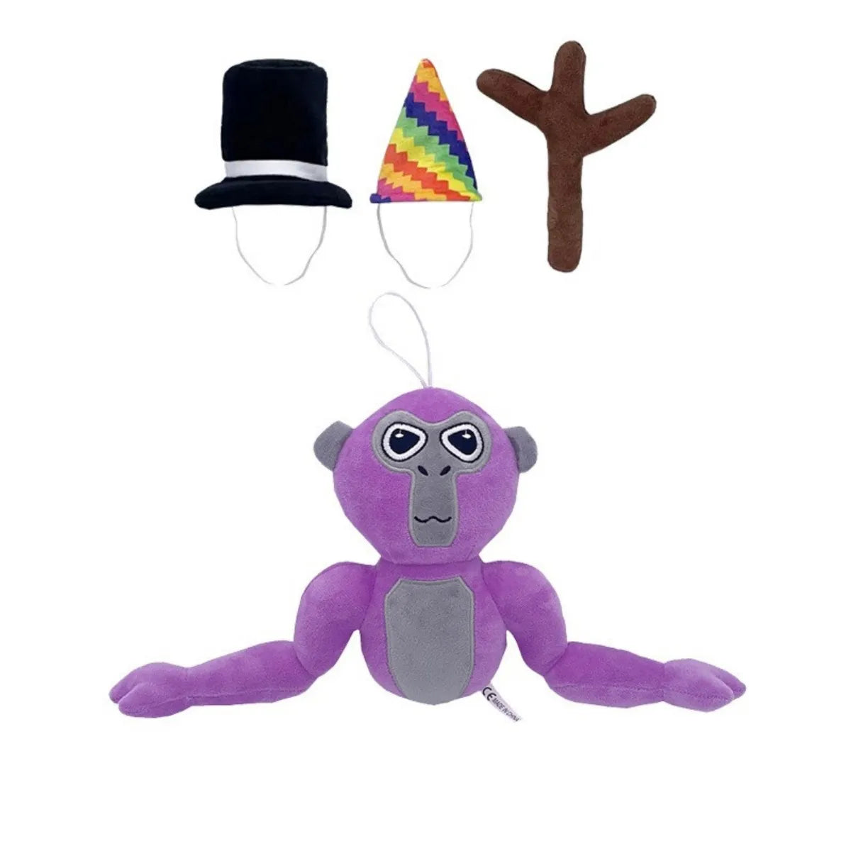Peluche singe amusante et colorée