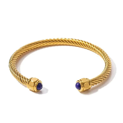 Bracelet jonc unique orné de pierres précieuses