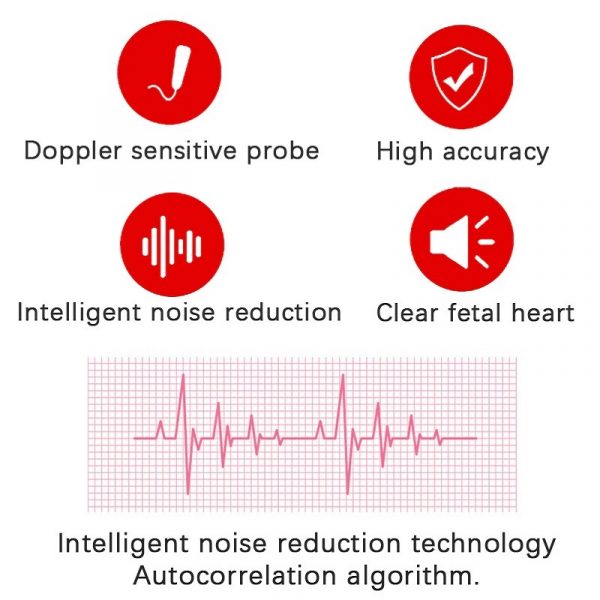 Baby Heartbeat Monitor Fetal Doppler Detector