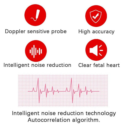 Baby Heartbeat Monitor Fetal Doppler Detector