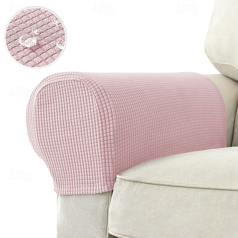 Housses extensibles pour accoudoirs de chaise - Lot de 2, rouges