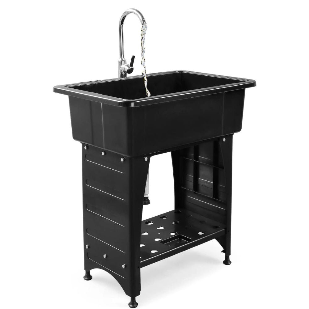 Standalone Laundry Sink Stainless Steel Wash Basin - Halri