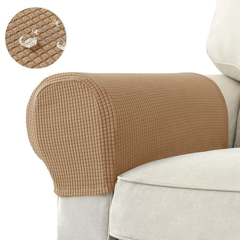 Housses extensibles pour accoudoirs de chaise - Lot de 2, rouges