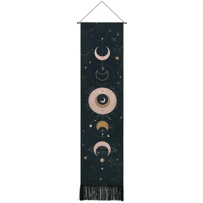 Cosmic Moon Phase Wall Art Tapestry - Halri