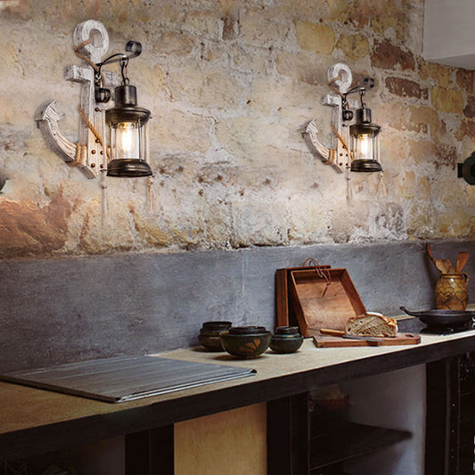 Rustic Coastal Wooden LED Wall Light - Halri