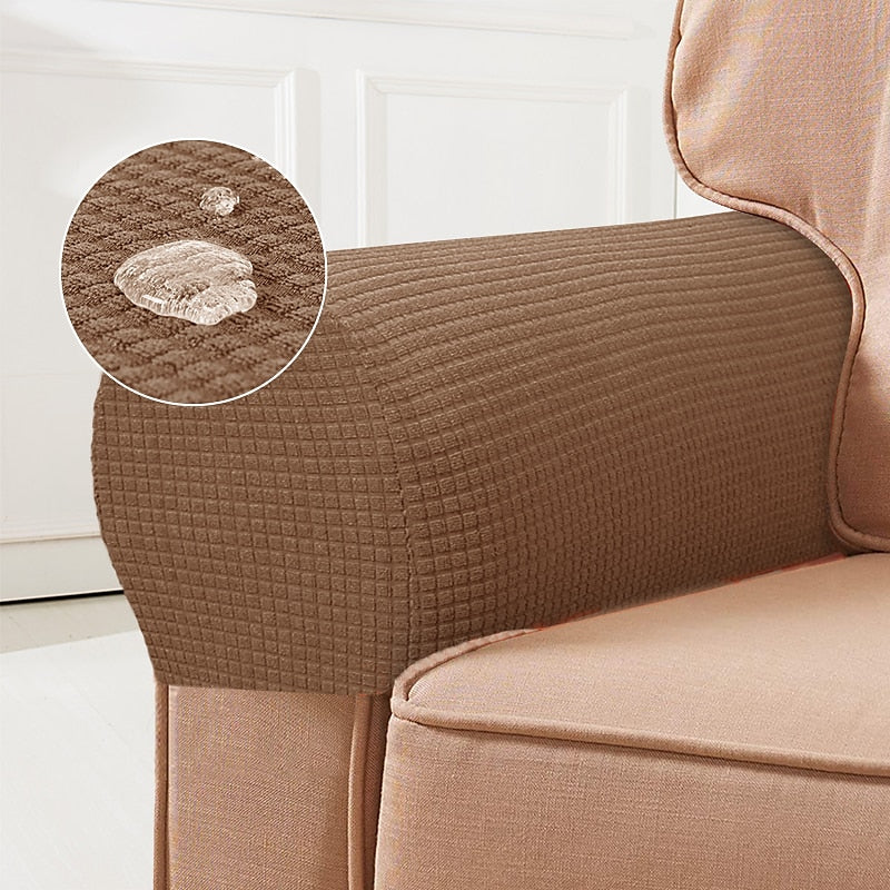 Housses extensibles pour accoudoirs de chaise - Lot de 2, rouges