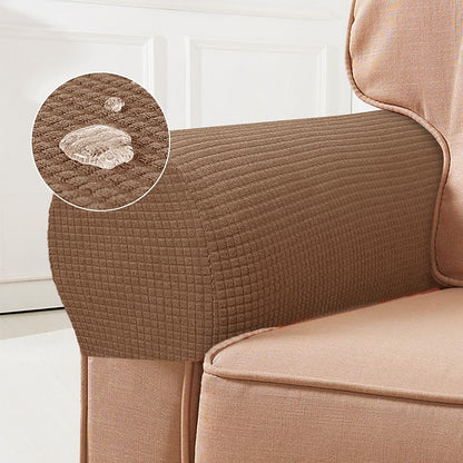 Housses extensibles pour accoudoirs de chaise - Lot de 2, rouges